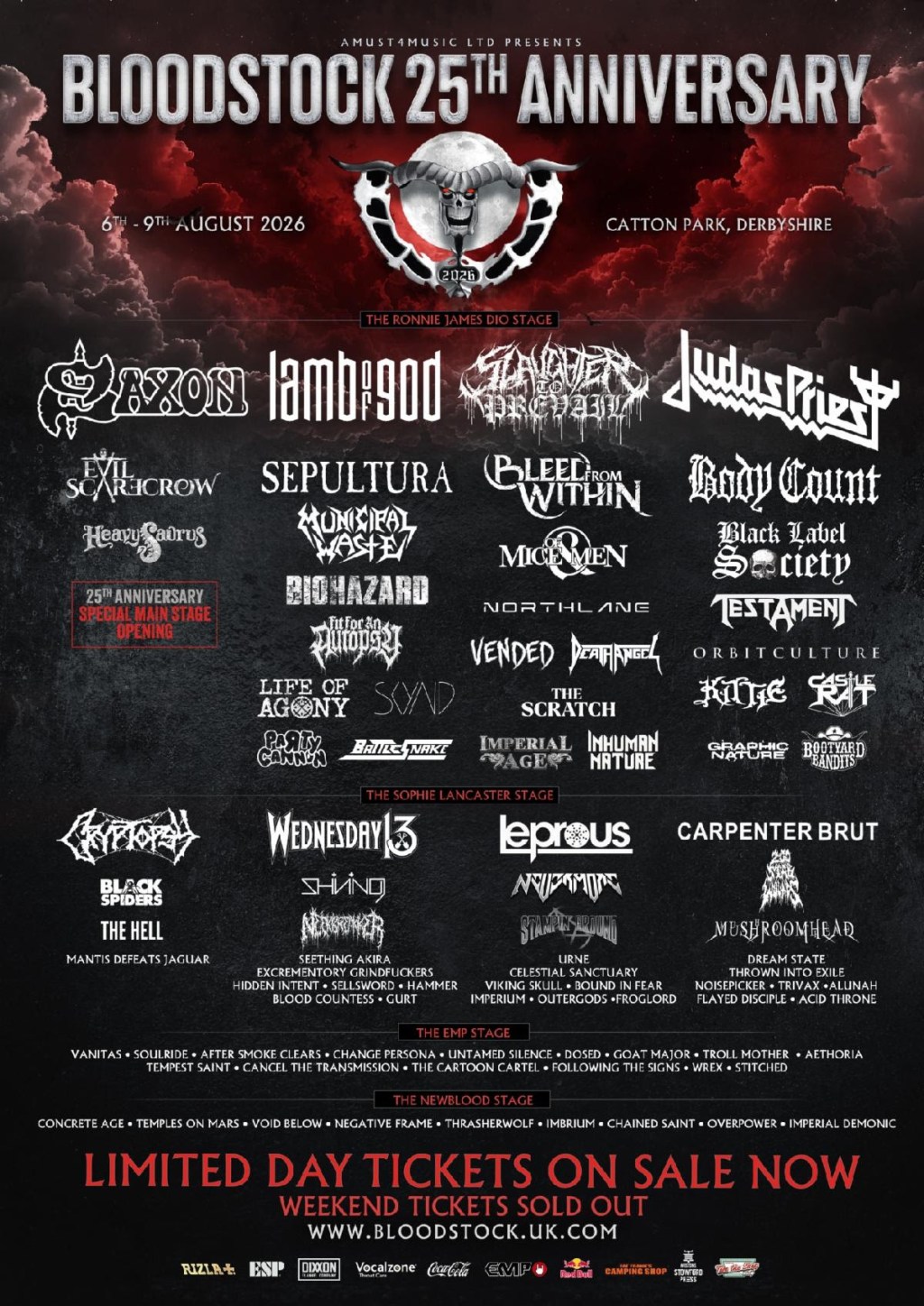 Bloodstock Adds 24 More Bands/ Revamped EMP Stage & Metal 2 The Masses&nbsp;Details!